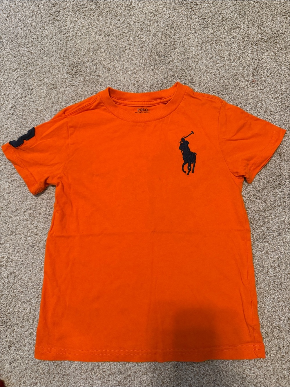 Polo by Ralph Lauren Orange Short-Sleeve Tee with Navy Pony
